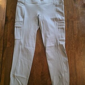 Athleta Light Gray 7/8 Cargo Leggings